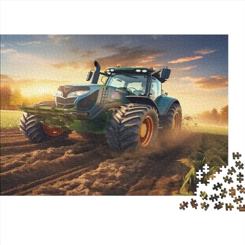 300-teiliges Puzzle für Erwachsene, Bauernhof-Traktor-Geschenke, kreative rechteckige Puzzles, Holzpuzzle 300 Teile (40 x 28 cm) von LCZLCZ