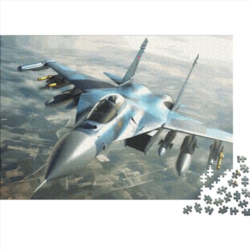 300-teiliges Puzzle für Erwachsene, Jet Fighter, Holzpuzzle, Familienunterhaltungsspielzeug, 300 Teile (40 x 28 cm) von LCZLCZ