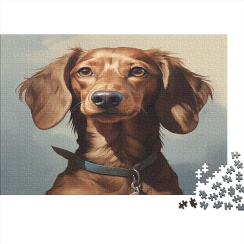 300-teiliges Puzzle für Erwachsene, Tierhund-Geschenke, kreative rechteckige Puzzles, Holzpuzzle 300 Teile (40 x 28 cm) von LCZLCZ