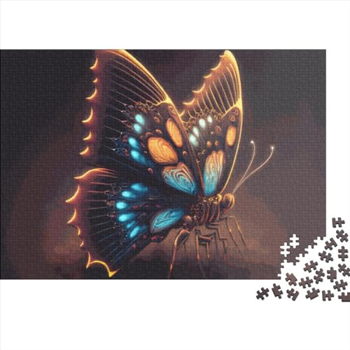 Butterfly Night Gifts 1000-teiliges Puzzle für Erwachsene – Holzpuzzles – Entspannungspuzzlespiele – Denksport-Puzzle 1000 Teile (75 x 50 cm) von LCZLCZ