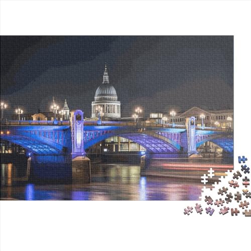 Creative London Gift Holzpuzzle mit 500 Teilen für Erwachsene, rechteckiges Puzzle, Gehirnübungs-Herausforderungsspiel, 500 Teile (52 x 38 cm) von LCZLCZ