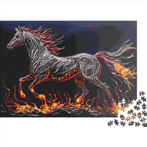 Fantasy Horse 1000-teiliges Holzpuzzle für Erwachsene und Kinder zum Stressabbau, 1000 Teile (75 x 50 cm) von LCZLCZ