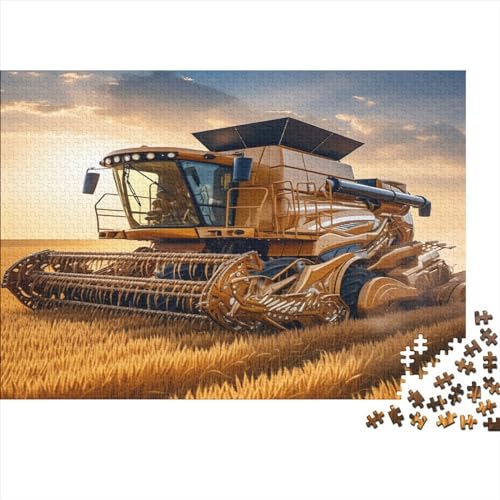 Farm Harvester-Puzzle, 300 Teile, kreatives rechteckiges großes Familienpuzzlespiel, Kunstwerk für Erwachsene, 300 Teile (40 x 28 cm) von LCZLCZ