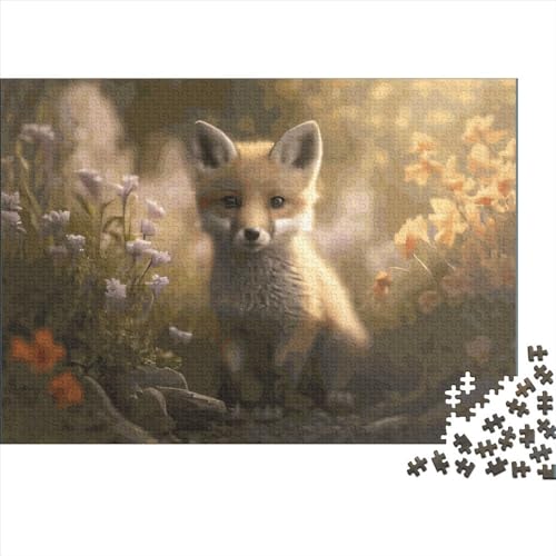 Fox Cub Gifts 300-teiliges Puzzle für Erwachsene – Holzpuzzles – Relax-Puzzlespiele – Denksport-Puzzle 300 Teile (40 x 28 cm) von LCZLCZ