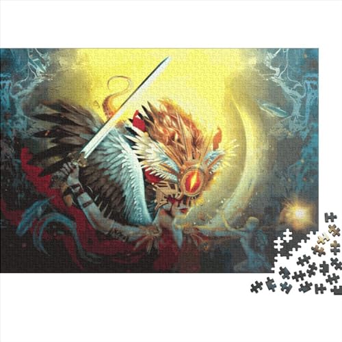 Kreative rechteckige Puzzles für Erwachsene, 300 Teile, weibliche Kriegerkunst, Holzpuzzle, praktisches Spiel, Familiendekoration, 300 Stück (40 x 28 cm) von LCZLCZ