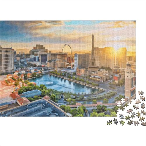 Las Vegas-Puzzle, 300 Teile, kreatives rechteckiges großes Familienpuzzlespiel, Kunstwerk für Erwachsene, 300 Teile (40 x 28 cm) von LCZLCZ