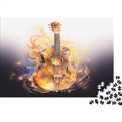 Musikgitarren-Geschenke, 300-teiliges Puzzle für Erwachsene – Holzpuzzles – Entspannungspuzzlespiele – Denksport-Puzzle 300 Teile (40 x 28 cm) von LCZLCZ