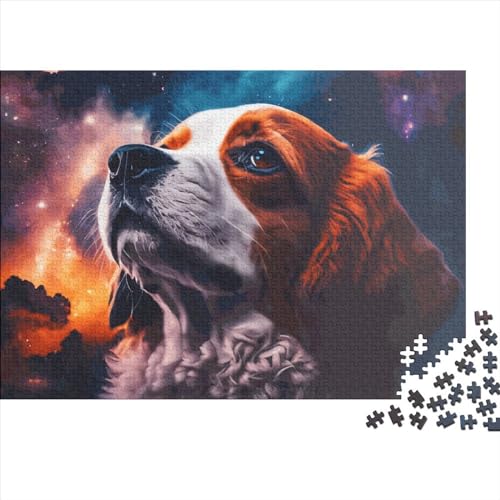 Puzzle „Hund im Weltraum“, 1000 Teile, kreatives rechteckiges großes Familienpuzzlespiel, Kunstwerk für Erwachsene, 1000 Teile (75 x 50 cm) von LCZLCZ