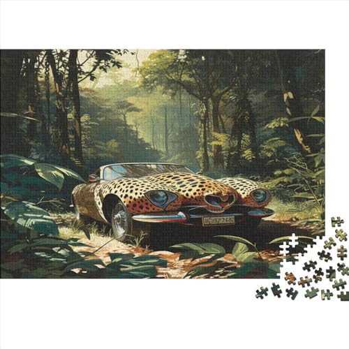 Puzzle für Erwachsene, 1000 Teile, Jaguar-Leoparden-Puzzle, kreatives rechteckiges Puzzle, Dekomprimierungsspiel, 1000 Teile (75 x 50 cm) von LCZLCZ