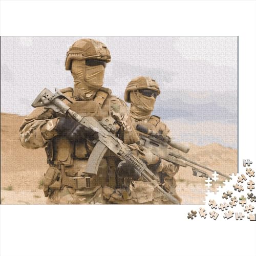 Puzzle für Erwachsene, 300 Teile, Forces Soldiers Puzzle, kreatives rechteckiges Puzzle, Dekomprimierungsspiel, 300 Teile (40 x 28 cm) von LCZLCZ