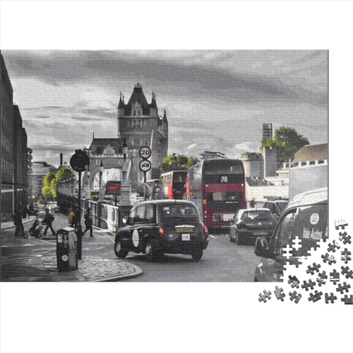 Puzzle für Erwachsene, 500 Teile, London (30), kreatives rechteckiges Puzzle, Dekomprimierungsspiel, 500 Teile (52 x 38 cm) von LCZLCZ