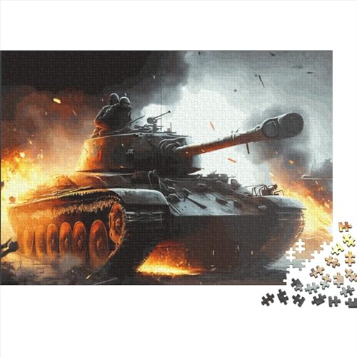 Puzzles 300 Teile für Erwachsene, Militärpanzer-Puzzle, Holzbrettpuzzles, Familiendekoration, 300 Teile (40 x 28 cm) von LCZLCZ