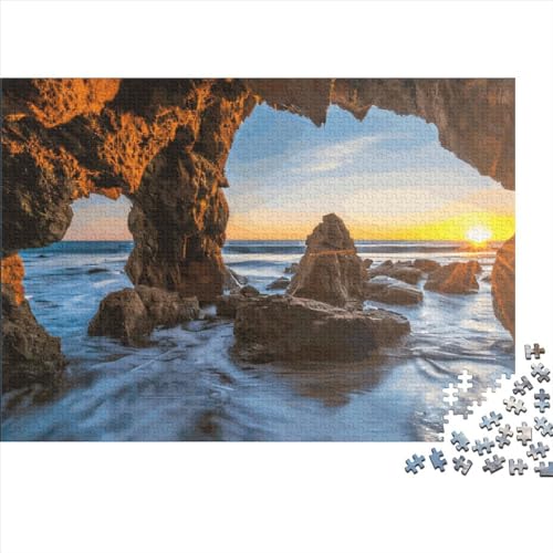 Puzzles 500 Teile für Erwachsene Malibu California Nature Puzzle Holzbrettpuzzles Familiendekoration 500 Teile (52x38cm) von LCZLCZ