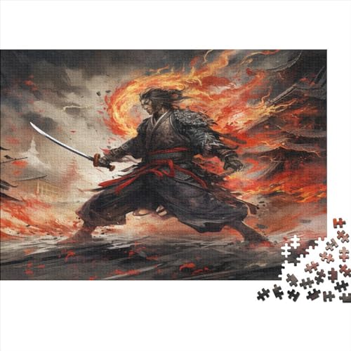 Puzzles für Erwachsene, 1000 Teile, Japanisches Samurai-Geschenk, Holzbrettpuzzles für Erwachsene, lustig, 1000 Teile (75 x 50 cm) von LCZLCZ