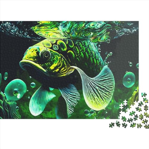 Puzzles für Erwachsene, 300 Teile, Fischgeschenk, Holzbrettpuzzles für Erwachsene, lustig, 300 Teile (40 x 28 cm) von LCZLCZ