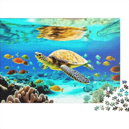 Schildkröten-Puzzle für Erwachsene, 300-teiliges Spielzeug, Familien-Puzzlespiele, Geburtstagsgeschenke, Puzzle für Jungen und Mädchen, 300 Teile (40 x 28 cm) von LCZLCZ