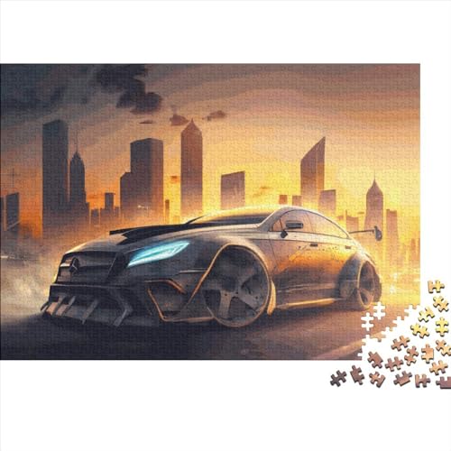 Sportwagen-Geschenke, 500-teiliges Puzzle für Erwachsene – Holzpuzzles – Entspannungspuzzlespiele – Denksport-Puzzle 500 Teile (52 x 38 cm) von LCZLCZ