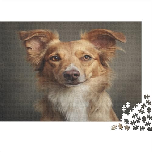 Tierhund-Geschenke, 1000-teiliges Puzzle für Erwachsene, Holzpuzzles, Entspannungspuzzlespiele, Denksport-Puzzle, 1000 Teile (75 x 50 cm) von LCZLCZ