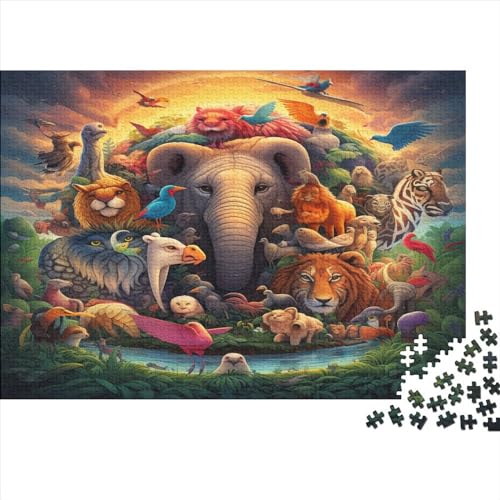 Tierreich-Puzzles für Erwachsene, 1000-teiliges Spielzeug, Familien-Puzzlespiele, Geburtstagsgeschenke, Puzzle für Jungen und Mädchen, 1000 Teile (75 x 50 cm) von LCZLCZ