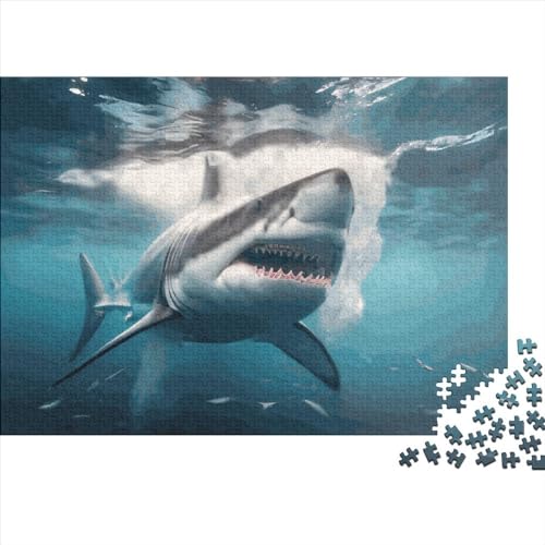White Shark 500-teiliges Puzzle für Erwachsene, kreatives rechteckiges Holzpuzzle, Geschenk für Freunde und Familie, 500 Teile (52 x 38 cm) von LCZLCZ