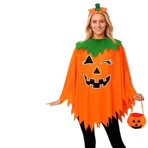 Kürbis Kostüm Damen: Halloween Kostüm Damen Kürbiskostüm 3-Teiliges Set Halloweenkostüm Kostüme Für Erwachsene Ausgefallene Halloween-Kostüm Cosplay Verkleidung Umhang Mit Mütze Und Kürbisbeutel Kürbis Kostüm Damen: Halloween Kostüm Damen Kürbiskostüm 3-Teiliges Set Halloweenkostüm Kostüme Für Erwachsene Ausgefallene Halloween-Kostüm Cosplay Verkleidung Umhang Mit Mütze Und Kürbisbeutel von LCpddajlspig
