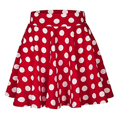 LCpddajlspig Mini Maus Kostüm Damen Faltenrock Karneval Kostüm Minirock Sexy A-Linie Minnie Mouse Kostüm Rosa Rockabilly Rock Faschingskostüme XL Mini Skater Rock Schokobons Kostüm von LCpddajlspig