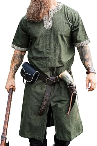 LCpddajlspig Mittelalter Kleidung Herren Wikinger Kostüm, Wikinger Kostüm Mittelalter Kleidung Herren Mittelalter Kostüm Herren Mittelalter Bluse Wikinger Shirts Für Männer Cowboy Hemd Herren Tunika LCpddajlspig Mittelalter Kleidung Herren Wikinger Kostüm, Wikinger Kostüm Mittelalter Kleidung Herren Mittelalter Kostüm Herren Mittelalter Bluse Wikinger Shirts Für Männer Cowboy Hemd Herren Tunika von LCpddajlspig