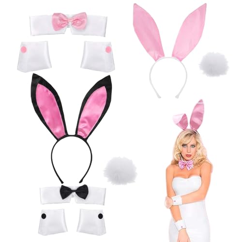 All-In-One Bunny Kostüm - Hasenohren, Hasenkostüm Damen, Bunny Damen Cosplay, Halloween Kostüm & Red Tails - Perfekt für Roleplay und Themenpartys All-In-One Bunny Kostüm - Hasenohren, Hasenkostüm Damen, Bunny Damen Cosplay, Halloween Kostüm & Red Tails - Perfekt für Roleplay und Themenpartys von LDBKLGHJ