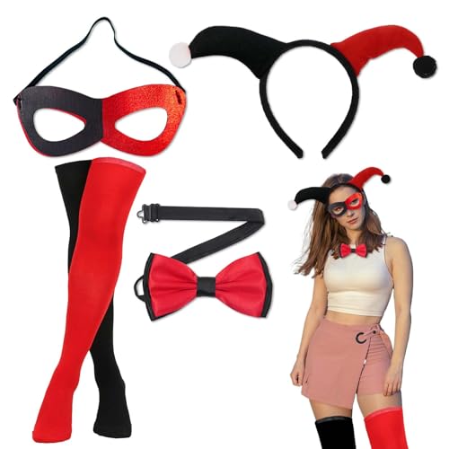 LDBKLGHJ Clown Kostüm Damen - Art the Clown Kostüm für Halloween und Karneval - Inklusive Joker Kostüm, Masken und Socken LDBKLGHJ Clown Kostüm Damen - Art the Clown Kostüm für Halloween und Karneval - Inklusive Joker Kostüm, Masken und Socken von LDBKLGHJ