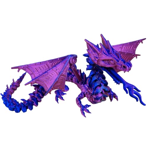 3D Druck Beweglicher Drache Spielzeug - 3D Gedrucktes Geschenk für Erwachsene und Kinder - Heimbüro Dekoration von LDDYKZY