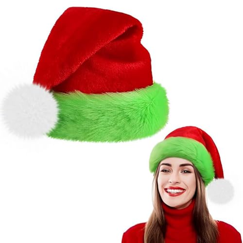 LDDYKZY Nikolausmütze 1 Stück, Weihnachtsfeier Hut, Weihnachten Mütze Plüsch, Verdicken Weihnachtsmann Hut Für Kinder Und Erwachsene Samt Weihnachtsmütze LDDYKZY Nikolausmütze 1 Stück, Weihnachtsfeier Hut, Weihnachten Mütze Plüsch, Verdicken Weihnachtsmann Hut Für Kinder Und Erwachsene Samt Weihnachtsmütze von LDDYKZY