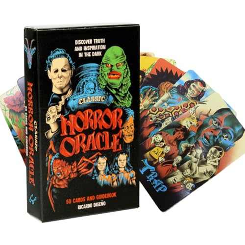 LDDYKZY Orakelkarten, Oracle Kartenspiel, Oracle Cards, Oracle Karten für Anfänger, Wahrsagewerkzeuge, Englische Oracle Karten, Oracle Kartenspiel, Classic Horror Oracle, A 50Card Oracle Deck ﻿ von LDDYKZY