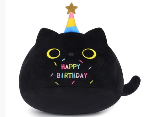 LDDYKZY Plüschtier Süßes Katze Plüschtiere Schwarze Katze Stofftier Kawaii Gefüllte Tierkissen Spielzeug Dicke Katze Plüschpuppe Weihnachten Geburtstagsfeier Geschenk LDDYKZY Plüschtier Süßes Katze Plüschtiere Schwarze Katze Stofftier Kawaii Gefüllte Tierkissen Spielzeug Dicke Katze Plüschpuppe Weihnachten Geburtstagsfeier Geschenk von LDDYKZY