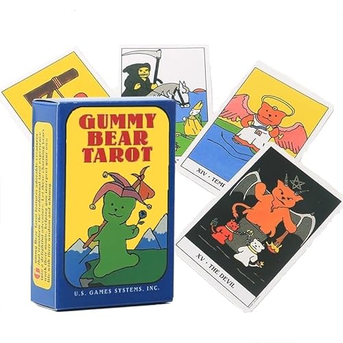 LDDYKZY Tarot Karten, 78 PiecesTarotkarten Karten, Anfänger Tarot Deck, Gummy Bear Tar ot Deck, Kästchen für Partyspiele Kartenspiele, Party Brettspiel, geheimnisvolles Geschenk für Freund LDDYKZY Tarot Karten, 78 PiecesTarotkarten Karten, Anfänger Tarot Deck, Gummy Bear Tar ot Deck, Kästchen für Partyspiele Kartenspiele, Party Brettspiel, geheimnisvolles Geschenk für Freund von LDDYKZY