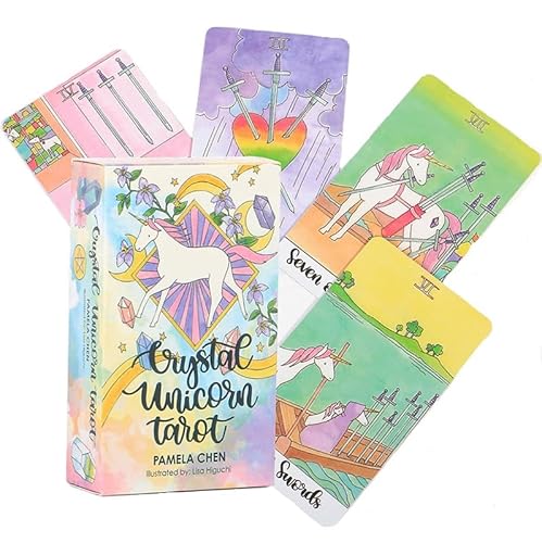 Tarot Karten Set, 78 StüCk Tarotkarten Set, Crystal Unicorn Tarot, Tarot Deck Board Spiel, Partyspiele Kartenspiele, Farbkasten Tarotkarten, Tarotkarten Schicksals Weissagungskarte,Tarot karten Tarot Karten Set, 78 StüCk Tarotkarten Set, Crystal Unicorn Tarot, Tarot Deck Board Spiel, Partyspiele Kartenspiele, Farbkasten Tarotkarten, Tarotkarten Schicksals Weissagungskarte,Tarot karten von LDDYKZY