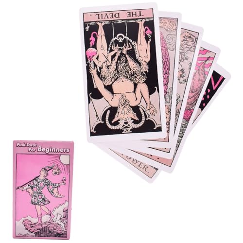 LDDYKZY Tarot Karten, 78 Tarot Cards, Rosa Tarotkarten, Tarotkarten für Anfänger, Tarot Karten Set Geeignet für Anfänger erfahrene Spieler, für Anfänger Holographisch Tarotkarten Schicksals LDDYKZY Tarot Karten, 78 Tarot Cards, Rosa Tarotkarten, Tarotkarten für Anfänger, Tarot Karten Set Geeignet für Anfänger erfahrene Spieler, für Anfänger Holographisch Tarotkarten Schicksals von LDDYKZY
