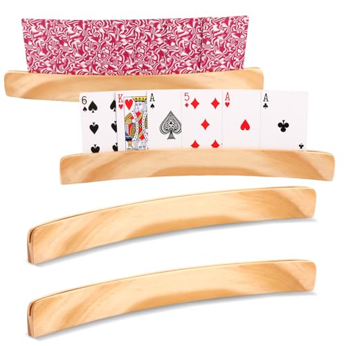 LDHHYH Spielkartenhalter, gebogen, aus Holz, für Kinder, freihändiges Poker-Gestell, Organizer für Kinder, Erwachsene, Senioren, Kartenspiel-Zubehör, 6 Stück LDHHYH Spielkartenhalter, gebogen, aus Holz, für Kinder, freihändiges Poker-Gestell, Organizer für Kinder, Erwachsene, Senioren, Kartenspiel-Zubehör, 6 Stück von LDHHYH