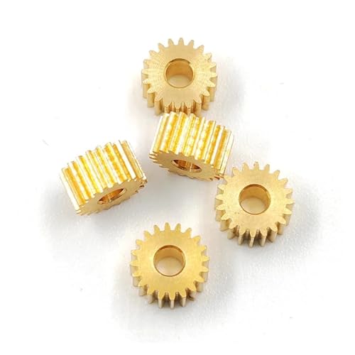 LDHNFBYV 0,25 M Kupferzahnräder OD = 5,5 mm 20 Zähne Loch 1,98 mm Metall Messing Ritzel 20T von LDHNFBYV