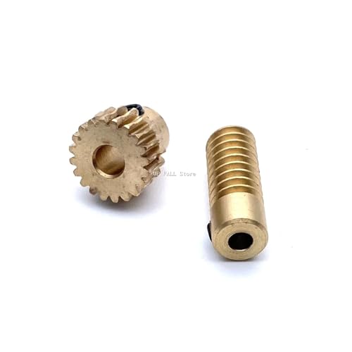 LDHNFBYV 0,5 M 20T 1:20 Kupfer Wurm Getriebe Set Kombination passenden 3/4/5/6mm Metall Rad(5mm-OD10 Worm) von LDHNFBYV