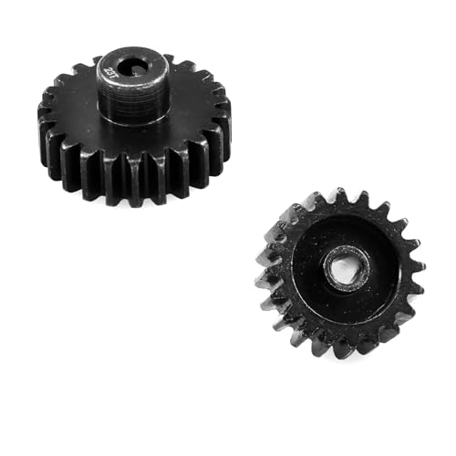 LDHNFBYV 0.8 Module 3.175 Hole 32P 10T 11T 12T 13T 14T 15T 17T 18T 20T 22T 24T Pinion Motor Gear Combo Kit for 1/10 Rc Car Motor Parts(20T-24T) von LDHNFBYV