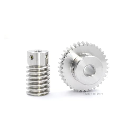 LDHNFBYV 1 Mod Schneckengetriebe Schneckenstange 303 Edelstahl 15/20/25/30/35/40/50/60 Zähne Geschwindigkeit(10mm,Worm Gear 15 Teeth) von LDHNFBYV