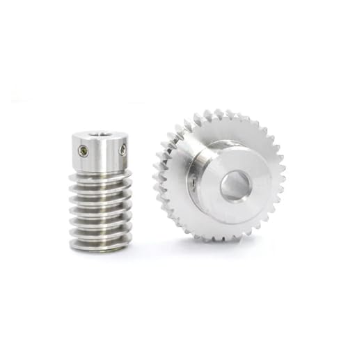 LDHNFBYV 1 Mod Schneckengetriebe Schneckenstange 303 Edelstahl 15/20/25/30/35/40/50/60 Zähne Geschwindigkeit(10mm,Worm Gear 25 Teeth) von LDHNFBYV