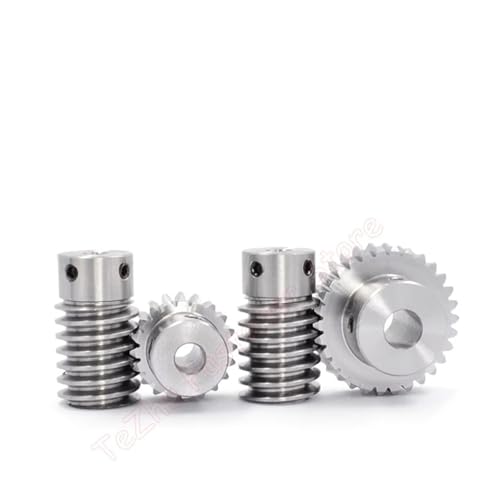 LDHNFBYV 1 pcSteel Schneckengetriebe 15 20 25 30 35 40 50 Zähne 1 Modul Turbinendrehzahlverhältnis 1:15/20/25/30/35/40/50 Bohrung 5-12mm(6mm,35 Teeth) von LDHNFBYV