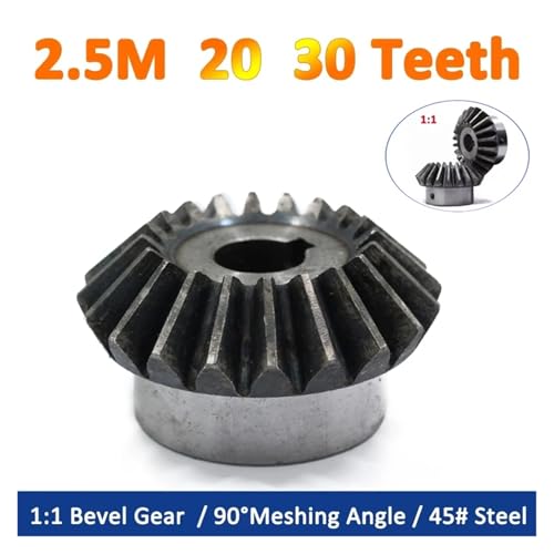 LDHNFBYV 1 stück 1:1 Kegelrad 2,5 Mt 20 30 Zähne 2,5 Modul 20 T 30 T 90 Grad Eingriffswinkel Stahlzahnräder(14mm (Keyway 5mm),30 Teeth) von LDHNFBYV