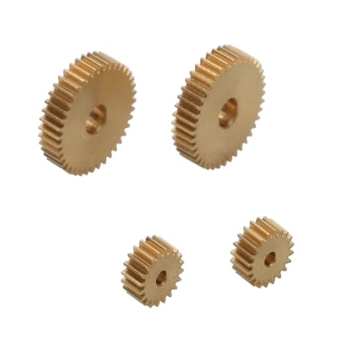 LDHNFBYV 10 STÜCKE Modul 0,2 Mini Messing Stirnrad 10T 12T 15T 20T 30T 40T Ritzel Loch Dia.0.8/1/2mm Zahnräder(12T 1mm 2mm) von LDHNFBYV