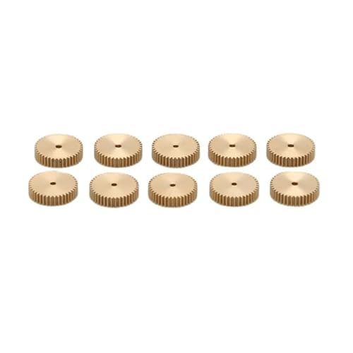 LDHNFBYV 10 STÜCKE Modul 0,2 Mini Messing Stirnrad 10T 12T 15T 20T 30T 40T Ritzel Loch Dia.0.8/1/2mm Zahnräder(40T 1mm 2mm) von LDHNFBYV