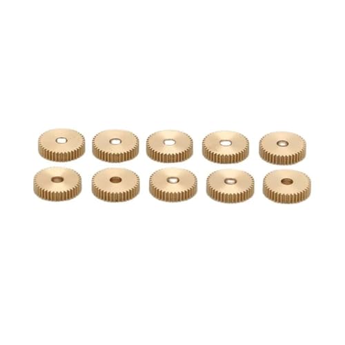 LDHNFBYV 10 STÜCKE Modul 0,2 Mini Messing Stirnrad 10T 12T 15T 20T 30T 40T Ritzel Loch Dia.0.8/1/2mm Zahnräder(40T 2mm 2mm) von LDHNFBYV