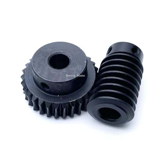 LDHNFBYV 1M Worm Gear Drive 1:20/30/40/50/60 Speed Ratio 40cr Precision Worm 6/8MM(10mm Worm,30 Teeth-8MM) von LDHNFBYV
