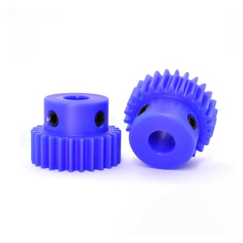 LDHNFBYV 1Mod Blau Nylon Getriebe Motor Getriebe Mit Schritt 15-60 Zähne Kunststoff Stirnrad Bohrung 5 6 7 8 10 12mm(Bore 5mm,25 Teeth) von LDHNFBYV