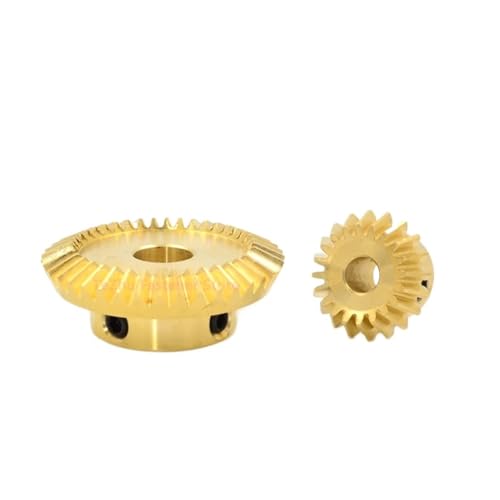 LDHNFBYV 1pc Messing Kegelrad 1M 15 20 30 40 Zähne 90 Grad Kämmen Winkel Getriebe Bohrung(5mm,1M-20 Teeth) von LDHNFBYV